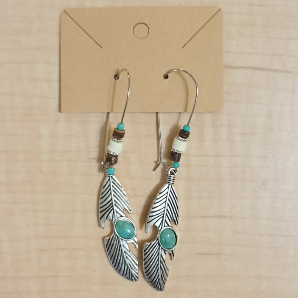 *3/$12* Bohemian Dangle Dangling Leaf Earrings Retro